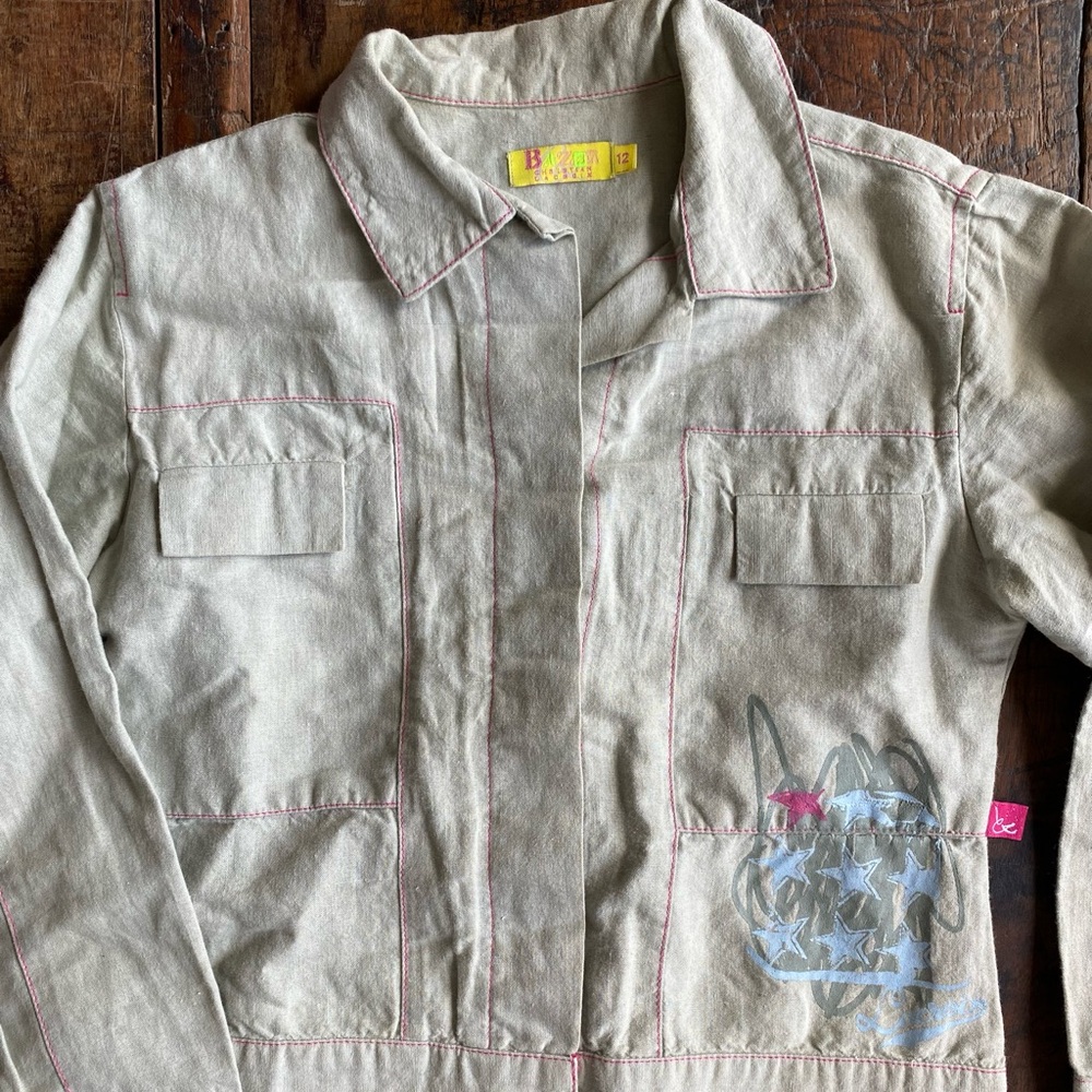 Christian LaCroix BAZAR girls light cotton button up jacket